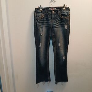 L.A. idol | Jeans | Nwt La Idol Cz Embellished Thick Stitch Skinny Jeans Juniors Size 7
